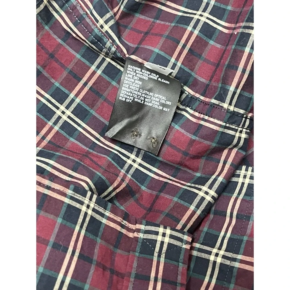 Uniqlo Plaid Flannel Shirt Men's Extra Large Long Sleeves Blue‎ Red